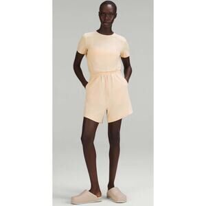 Lululemon Lightweight High Neck Romper Womens Size 2 Prosecco Cream Athleisure